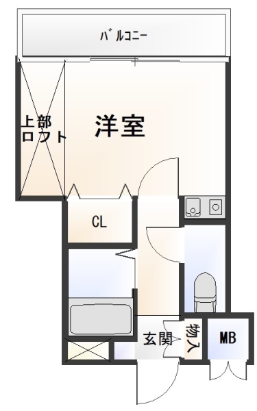 賃貸マンション１Rロフト付き　大阪府河内長野市昭栄町 月額賃料3.5万円